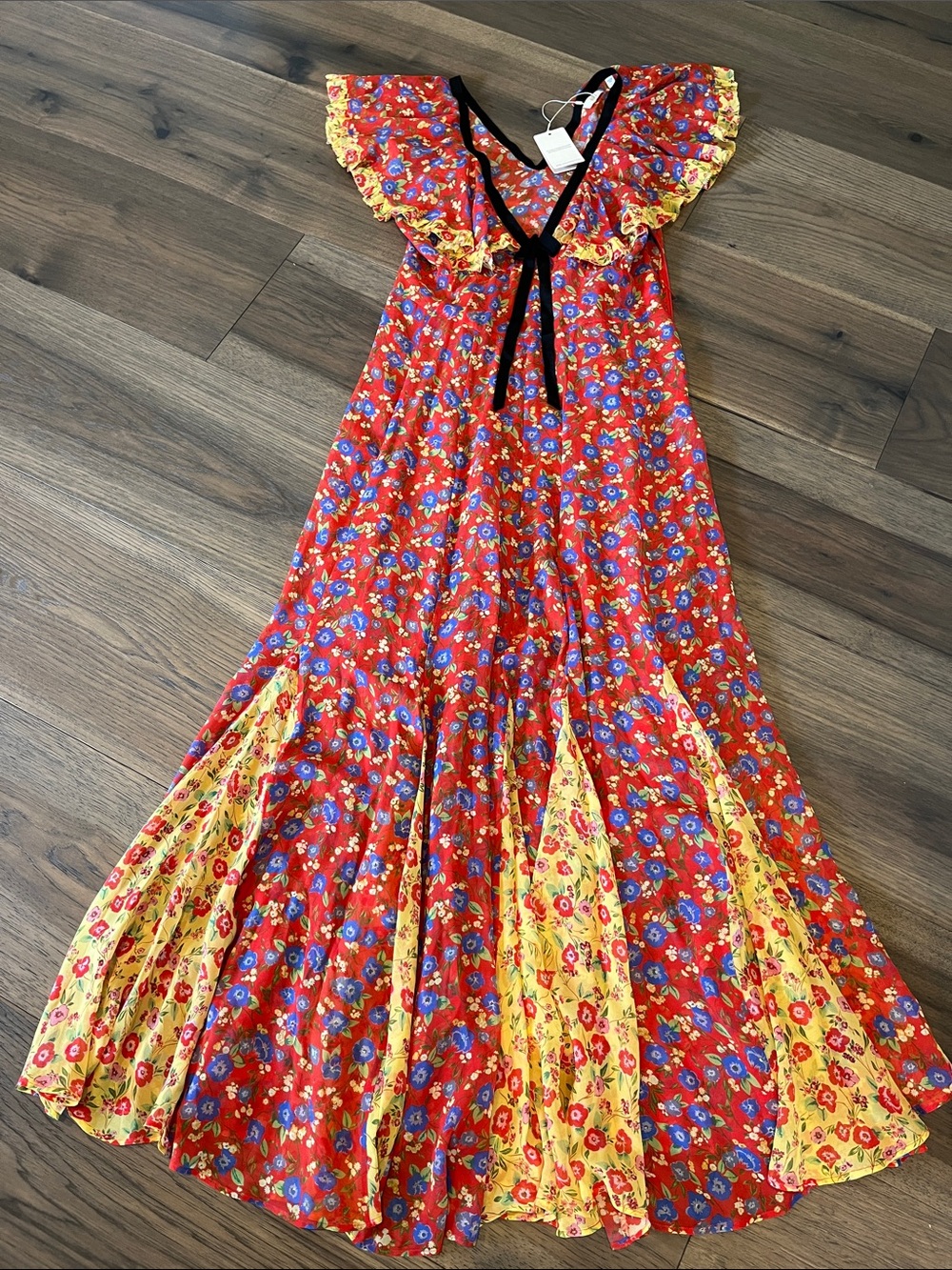 Audette Floral Print Maxi Dress